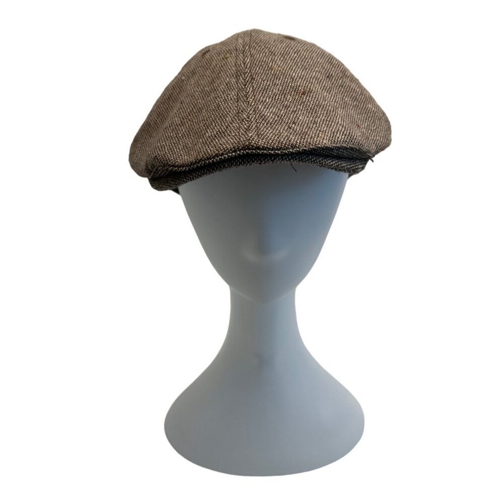 San Diego Hat Company Newsboy Cap Tweed Brown Adjustable Size